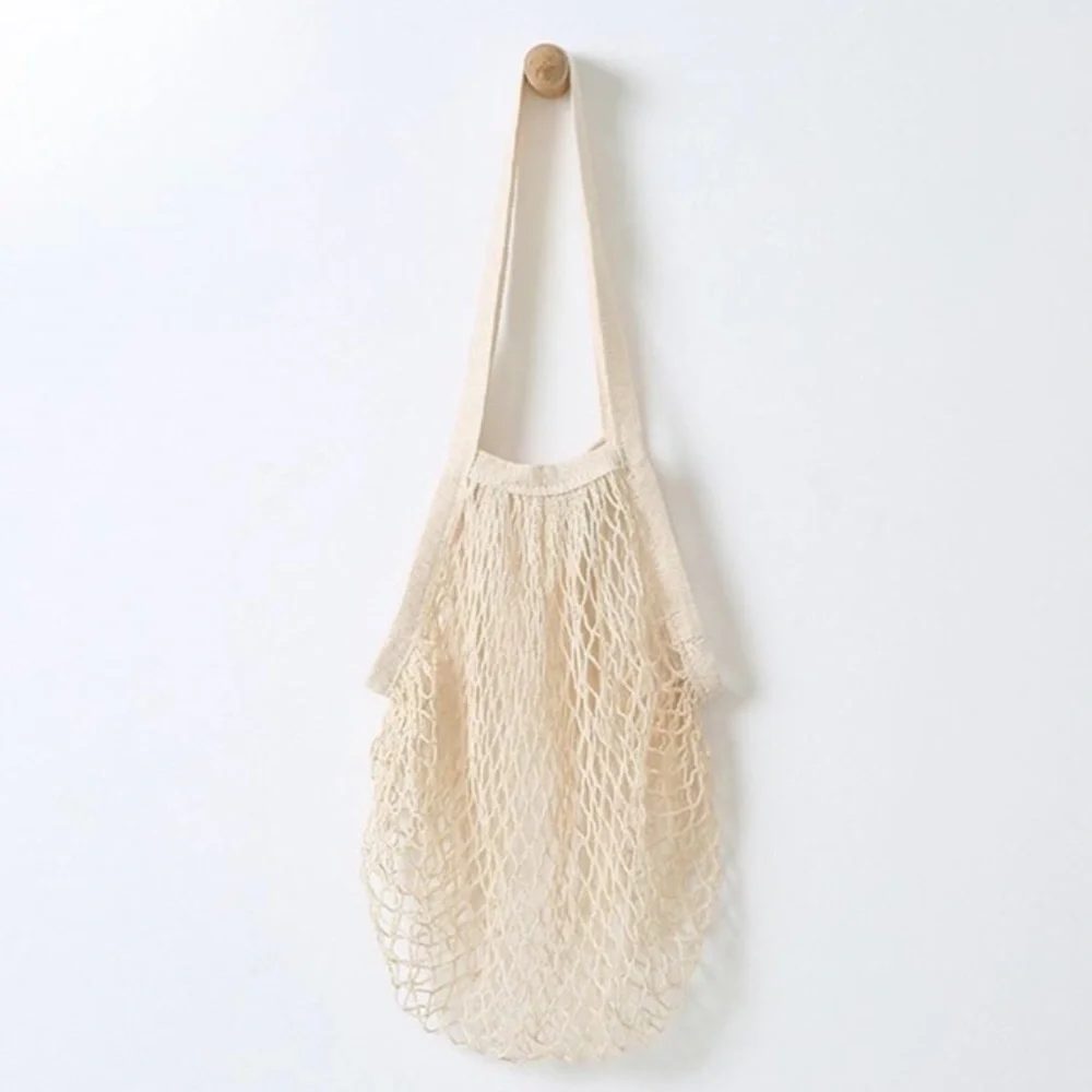 Parisienne Market Cotton Open Net Tote Bag Natural Cream - Picture 8 of 8